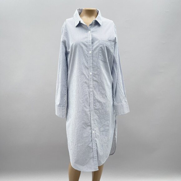 Rails Nadine Shirt Dress Size Small Blue White Stripe Coastal Button Shift - Picture 1 of 10